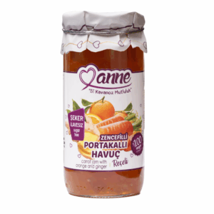 Zencefilli Portakallı Havuç Reçeli 300 Gr (Şeker İlavesiz)